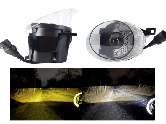 Комплект протитуманних LED фар StarLight Volkswagen VW T5/Jetta 6/Golf 6/Touareg/Tiguan/Caddy жовте/біле світло 60W ПТФ FOG Харків