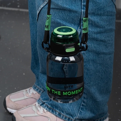 Поильник-непроливайка Kite 700 мл, чорно-зелена (K25-1218-2) Винница - изображение 7