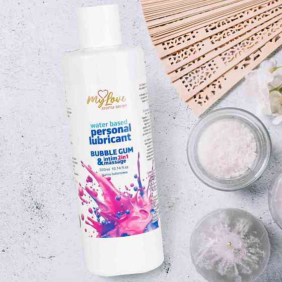2в1 лубрикант та масажний гель - MyLove Aroma Series Intim&Massage Bubble Gum, 300 мл Sex Aura Київ