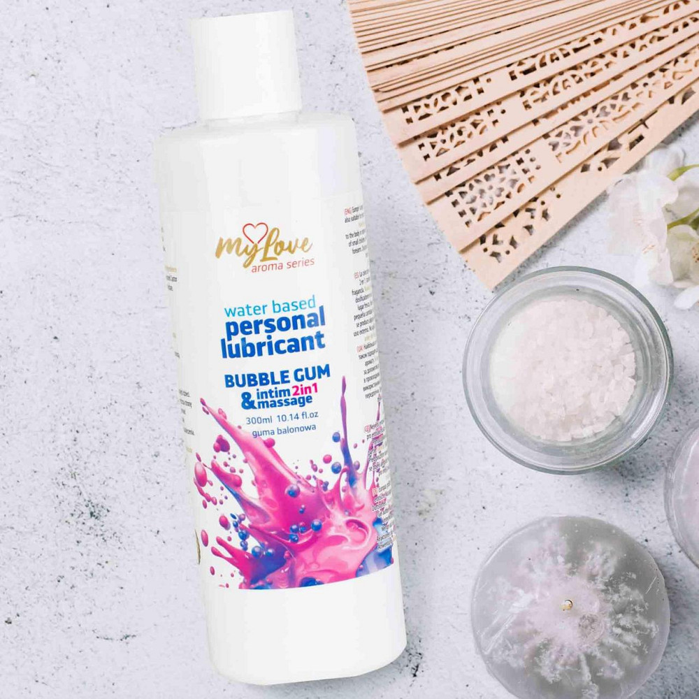 2в1 лубрикант та масажний гель - MyLove Aroma Series Intim&Massage Bubble Gum, 300 мл Sex Aura Київ - фото 3
