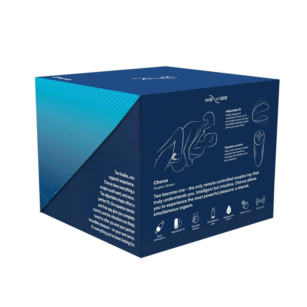 Смарт-вибратор для пар We-Vibe Chorus Cosmic Blue, сенсорное управление вибрациями сжатием пульта Sex Aura Киев - изображение 10