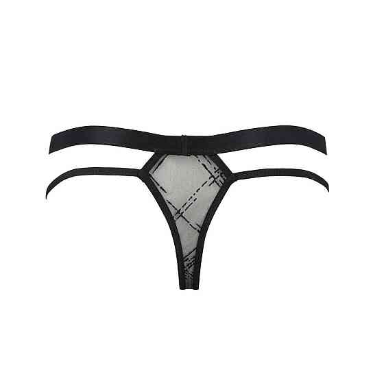 Мужские прозрачные стринги Passion 029 THONG COLLIN S/M Black, сетка Sex Aura Киев