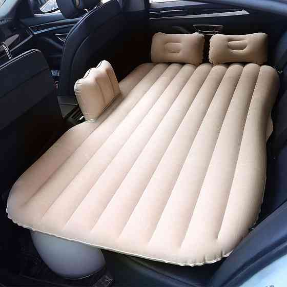 Матрац надувний у машину з насосом (135x80 см) Бежевий SBR Київ