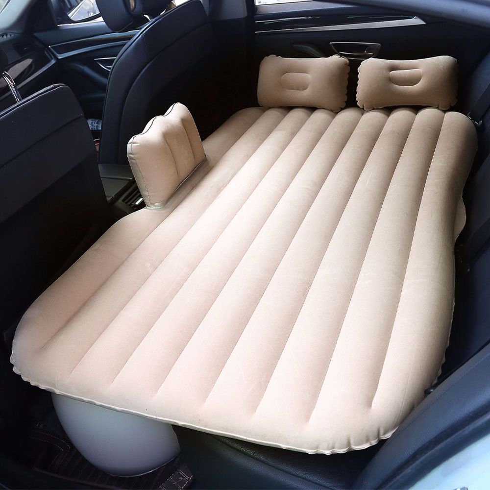 Матрац надувний у машину з насосом (135x80 см) Бежевий SBR Київ - фото 1