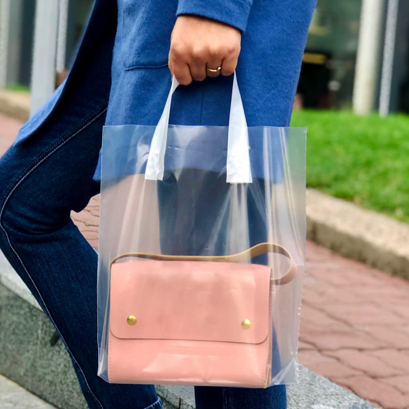 Пакет пищевой LDPE прозрачный, 30х35(+3)см, 60 мкм, с петлевой белой ручкой, (50 шт.) Павлоград - изображение 1