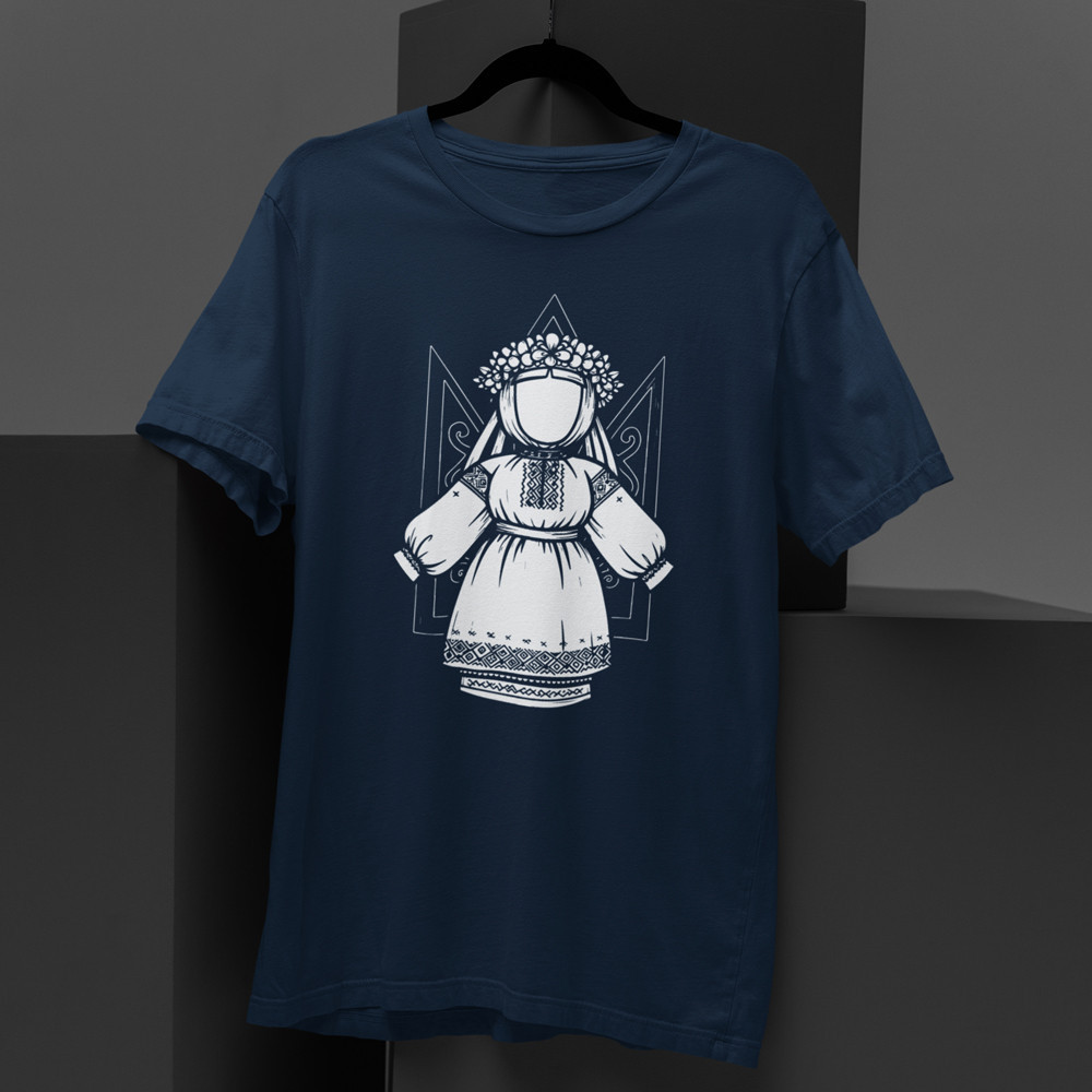 Мужская летняя футболка "Мотанка" хлопковая базовая с оригинальным принтом  / Дизайнерская футболка Запоріжжя - фото 2