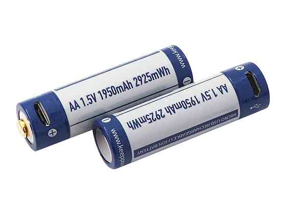 Аккумулятор Keeppower AA 14500 1,5В 1950 mAh с micro USB (Синий с белым) Киев