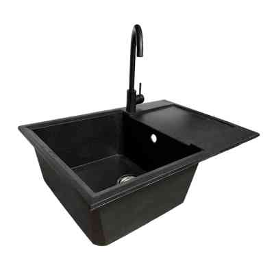 Мойка кухонная Adamant Horizon Medium чорний + змішувач (4824296104403) Винница