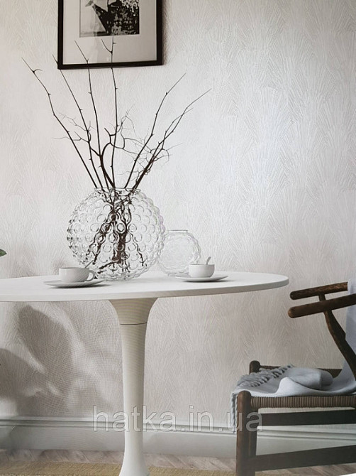 Шпалери вінілові на флізелін Marburg Giulia геометрія абстракція смуга півколо білі на світло-коричневому 3д Київ - фото 4