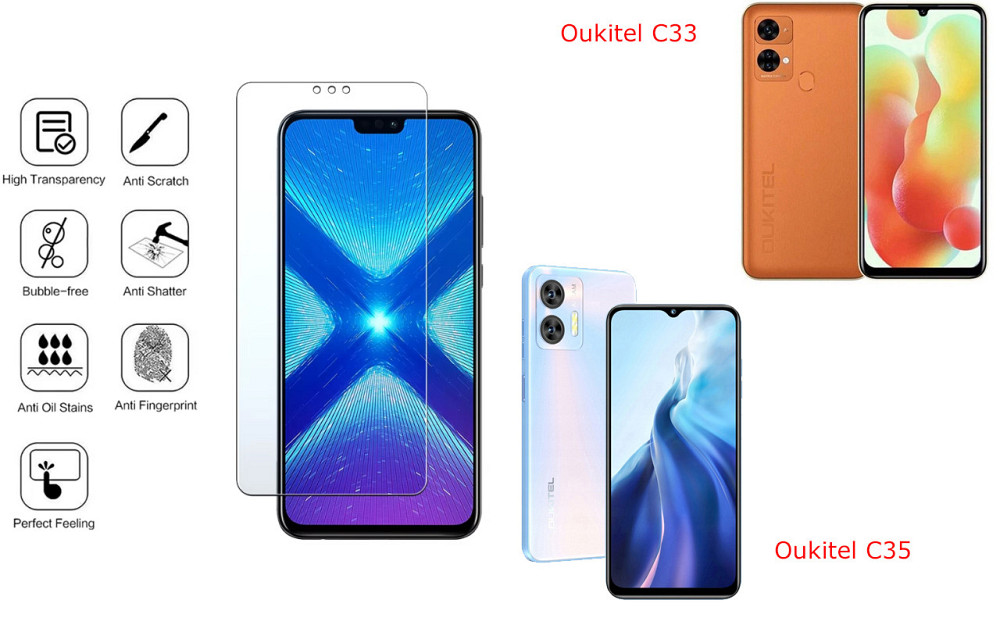 Защитное стекло NeoGlass для Oukitel C33, Oukitel C35 – ультрапрозрачное и устойчивое Киев - изображение 4