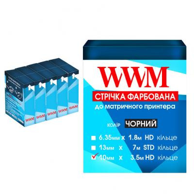 Лента к принтерам 10мм х 3.5м HD к. Black*5шт WWM (R10.3.5H5) Винница - изображение 1