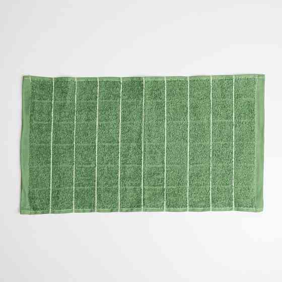 Махровое кухонное полотенце с полосками 30х50 см 400г/м2 GM Textile (Зеленый) Сумы
