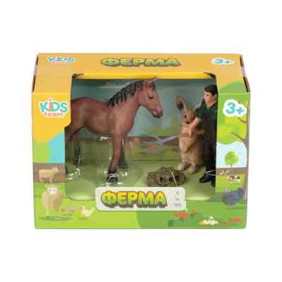 Фігурка Kids Team набір Ферма лоша, кролик, фермер (Q9899-T1_1) Вінниця