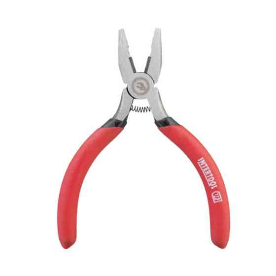 Плоскогубці, 115 мм, прецизійні, ізольовані двошарові рукоятки INTERTOOL HT-0110 Київ
