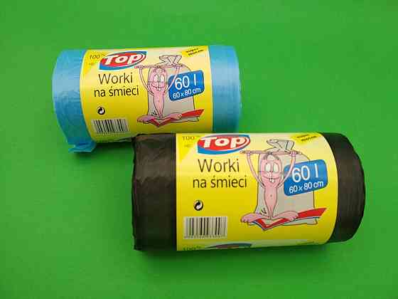 Сміттєвий пакет 60літрів (60 шт. LD) із вухами (1 рул) Харків