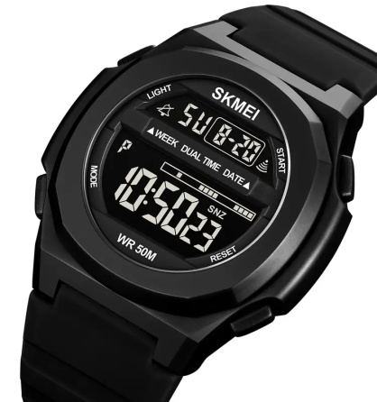 Годинник чоловічий спортивний Skmei 1821 (Чорні з чорним циферблатом) Вінниця