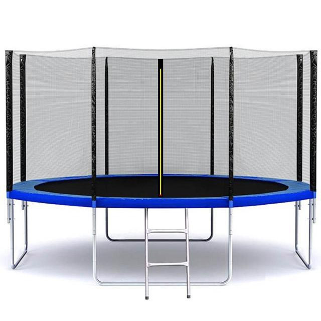 Батут SkyJump 374 см із захисною сіткою і сходами спортивний ігровий Київ - фото 2