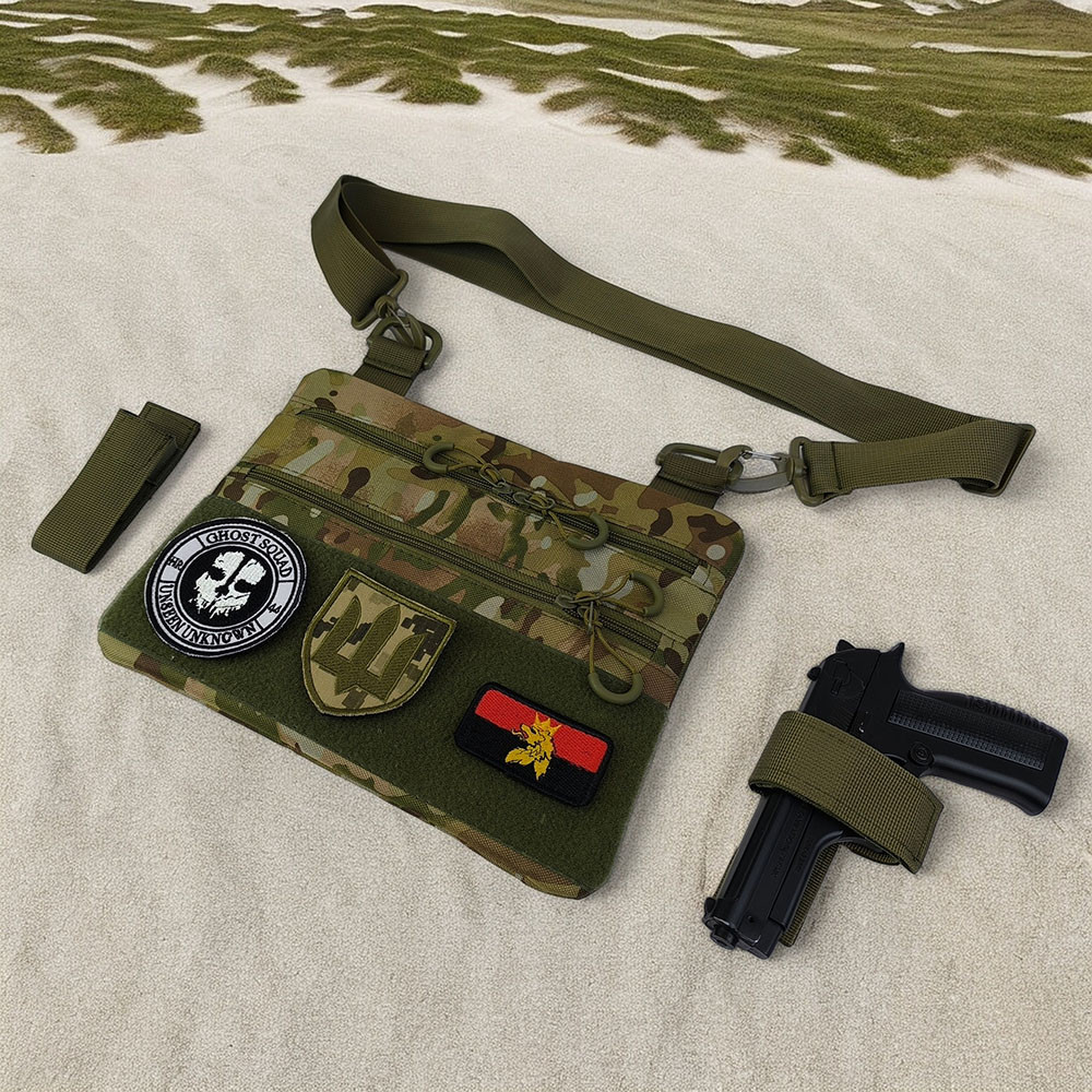 Мужская брезентовая сумка через плечо, Армейская сумка для мужчин кобура наплечная TW-61 Львов - изображение 17