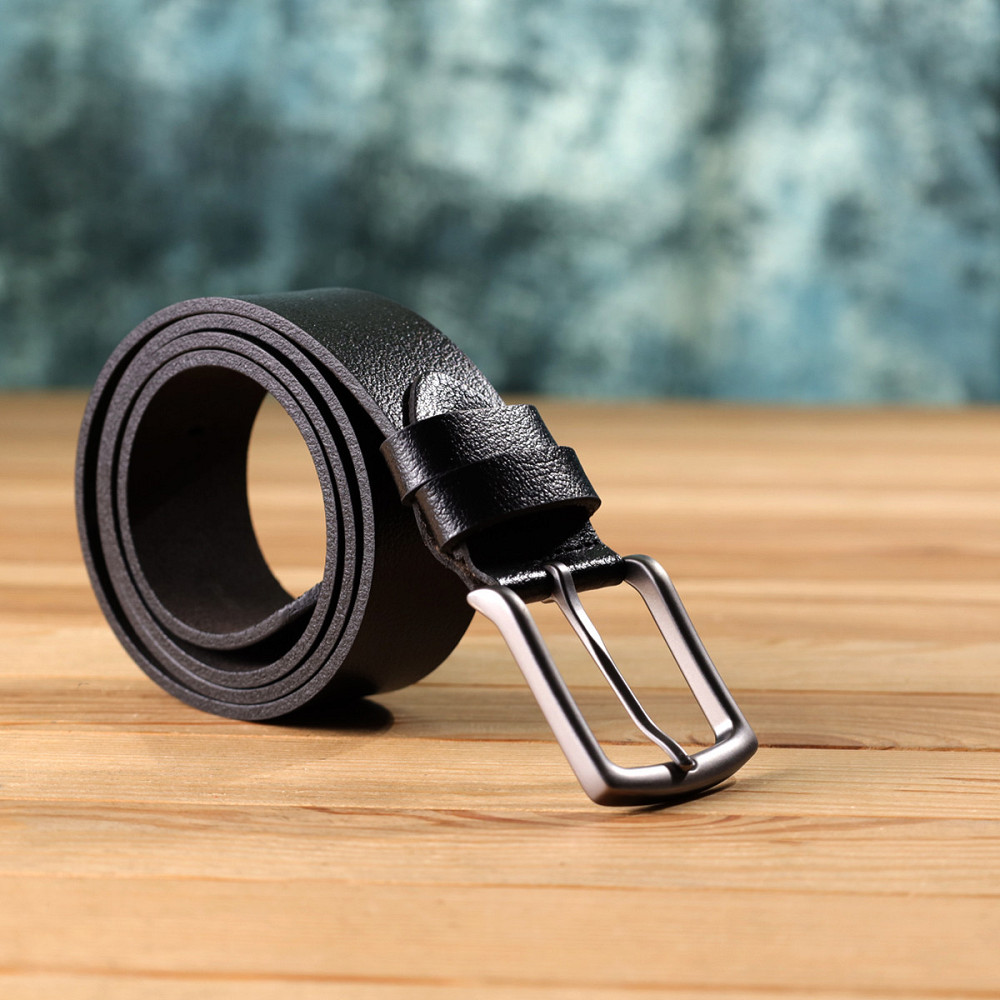 Надійний чоловічий ремінь із натуральної шкіри BOND 22950 Чорний Київ - фото 3