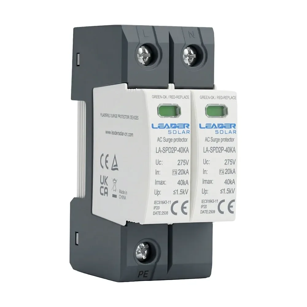 Обмежувач напруги Leader LA-SPD2P-40KA (1P+N) 275V AC під DIN-рейку (42-00270) Киев - изображение 3