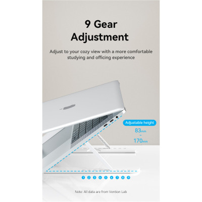 Підставка до ноутбука Vention Laptop X-type Stand White ABS 83-170мм (KDNW0) Вінниця - фото 11