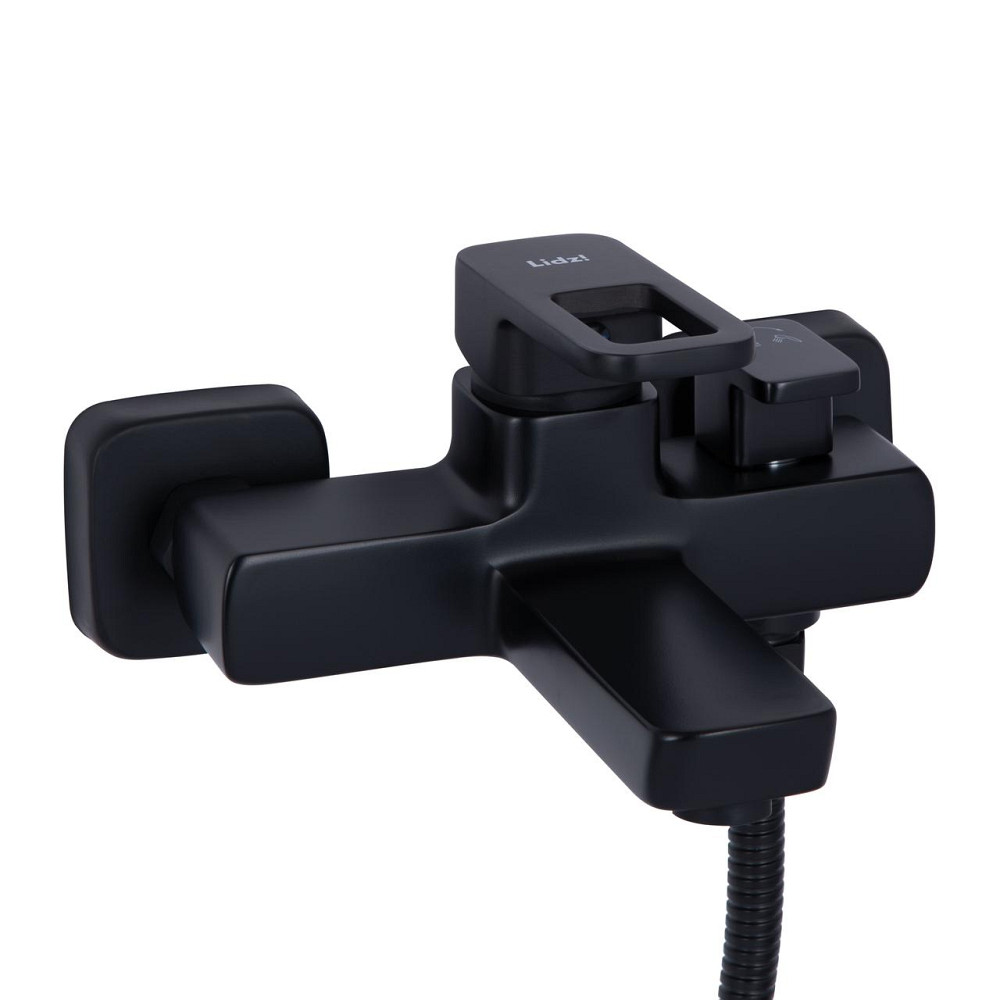 Змішувач для ванни Lidz Wawel 006 (з душовим гарнітуром) (k35) LDWAW006BLA45393 Black Київ - фото 3