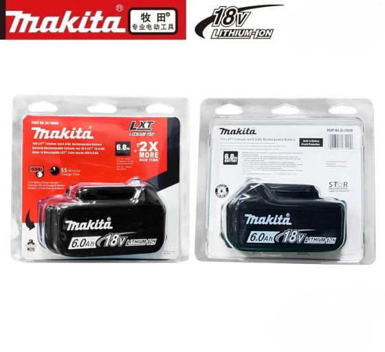 Акумулятор для продукції Makita LXT BL1860B 18 V 6.0 Ah Li-ion Battey (в блістері) Чорний Вінниця