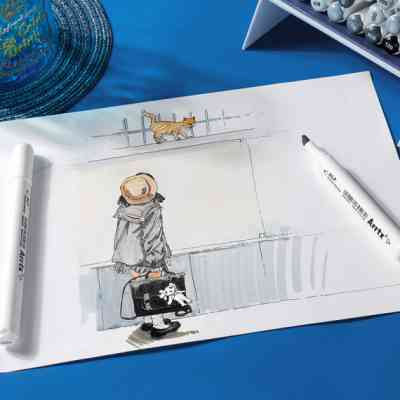 Художественный маркер Arrtx Спиртовые Alp ASM-02GY 32 цвета Серые оттенки (LC302277) Винница