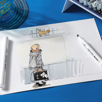 Художественный маркер Arrtx Спиртовые Alp ASM-02GY 32 цвета Серые оттенки (LC302277) Винница - изображение 5