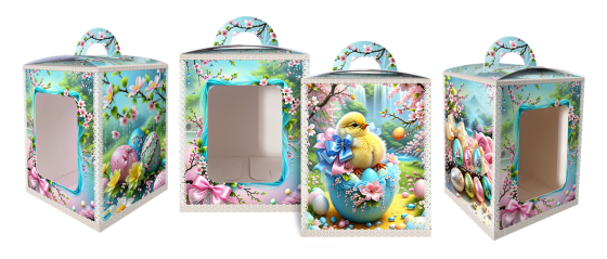 Коробка під великодня Великодня 14 см * 14 см*18,7 см (400 гм) No1 (1 шт.) Харків