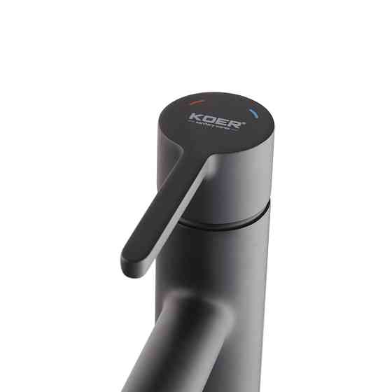Черный смеситель для умывальника Koer KB-10029-05 (KR5487) Харьков