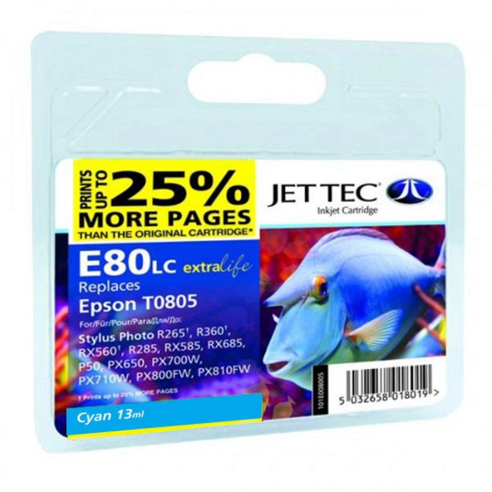 Картридж Jet Tec Epson StPh P50/PX660/PX720WD Cyan (110E008002) Винница - изображение 1