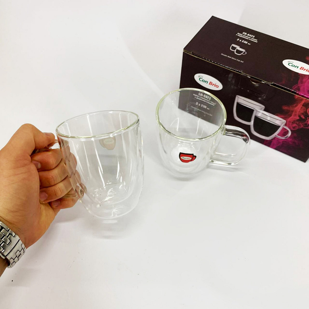 Набор чашек с двойным дном Con, Набор чашек для кофе с двойным дном Кружка RJ-36 Львов - изображение 5