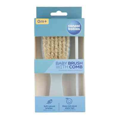 Набір для догляду за дитиною Canpol babies Newborn Baby Щітка та гребінець блакитний (7/406_blu) Вінниця