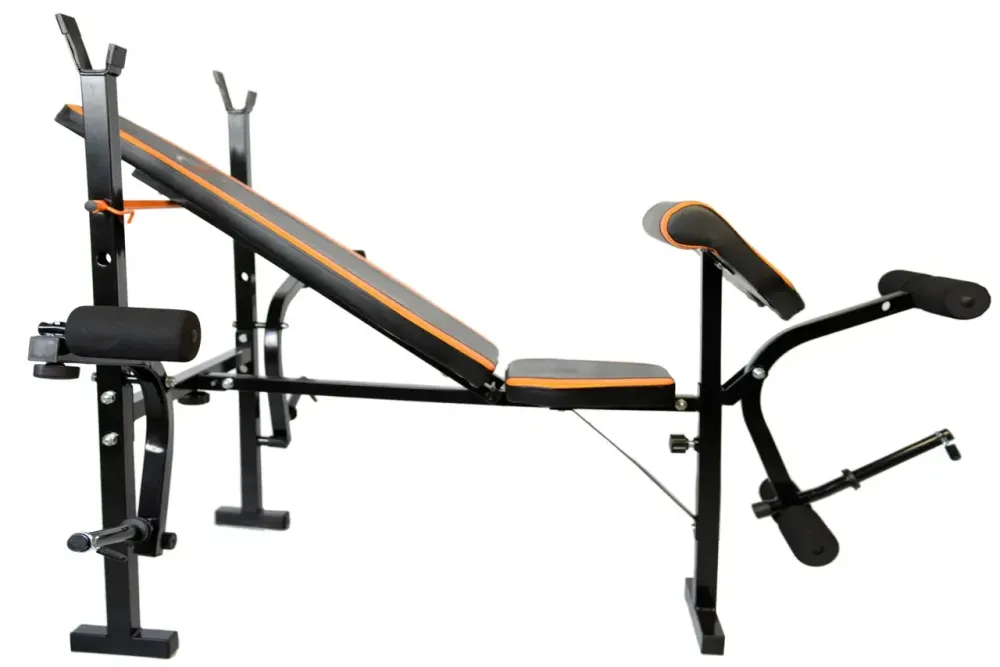 Лавка для жиму з тренажерами + 3 грифа + блінами 50 кг Гантелі, гирі, штанги та диски комплект Київ - фото 5