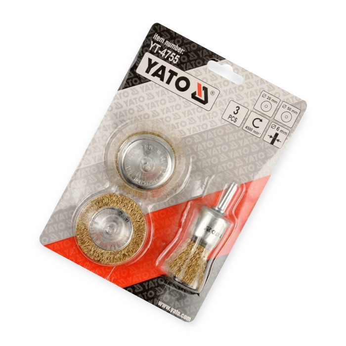 Набір щіток диск, конус, чашка "дриль" кручена дротик 3шт (50, 50, 20мм) Мукачево - фото 1