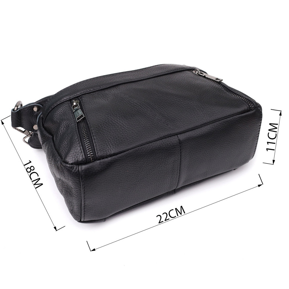 Женская сумка из натуральной кожи Vintage 23011 Черный Киев - изображение 3