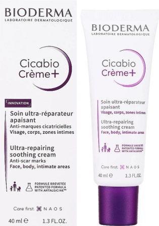 Bioderma Cicabio Creme+ 40 мл, ультравосстанавливающий успокаивающий крем для чувствительной и поврежденной кожи, восстановление и Киев