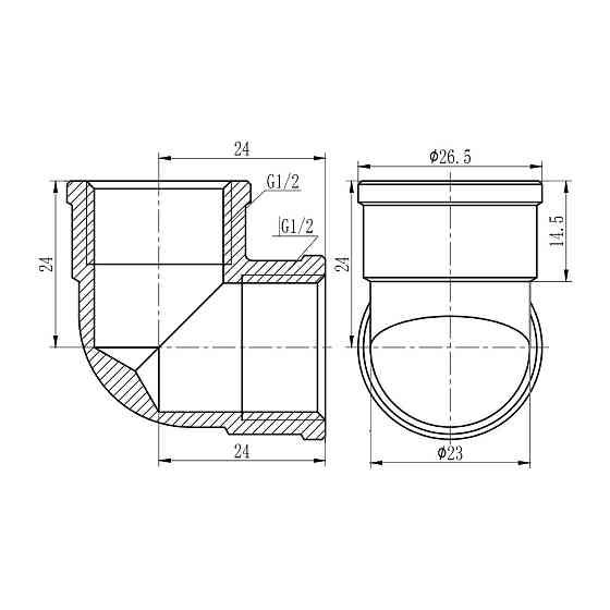 Куточок Thermo Alliance Forte 1/2" ВВ хром SF368H15 Київ