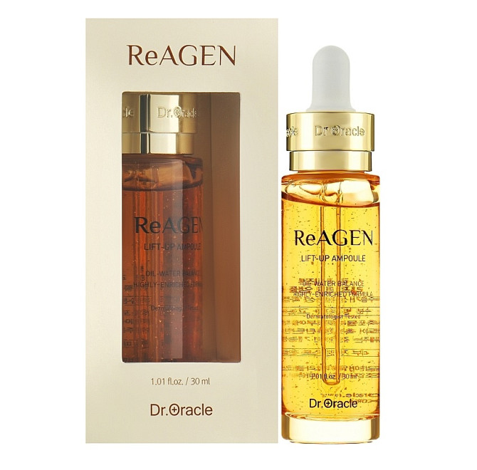 Антивікова сироватка з пептидами та золотом ReAGEN Lift-up Ampoule Dr. Oracle 30 мл Вінниця - фото 2