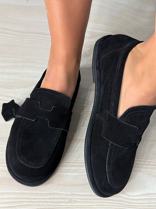 Туфлі жіночі Hengji 560-1 лофери замшеві чорні, 39, 24,5 см Київ - фото 19