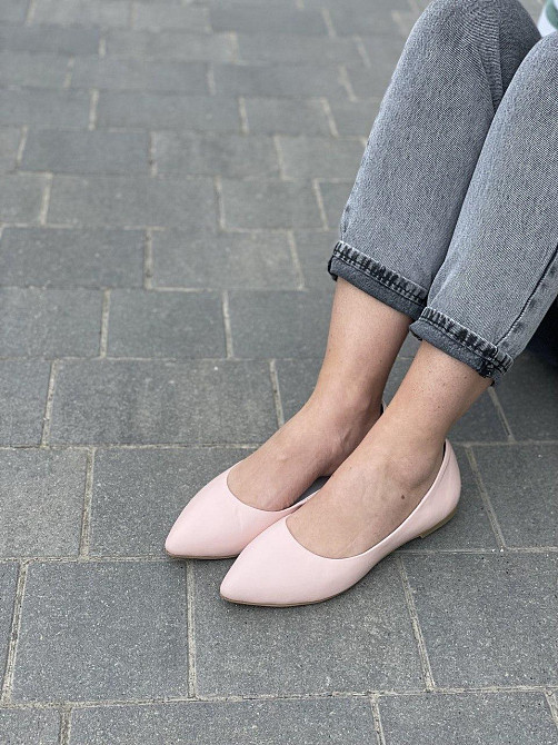 Arcoboletto Балетки жіночі Arcoboletto пудра натуральна шкіра 39р. (4627) Коломыя - изображение 8