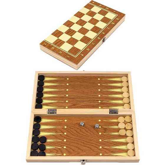 Настільна гра 3в1: шахи, шашки, нарди для всієї родини Київ