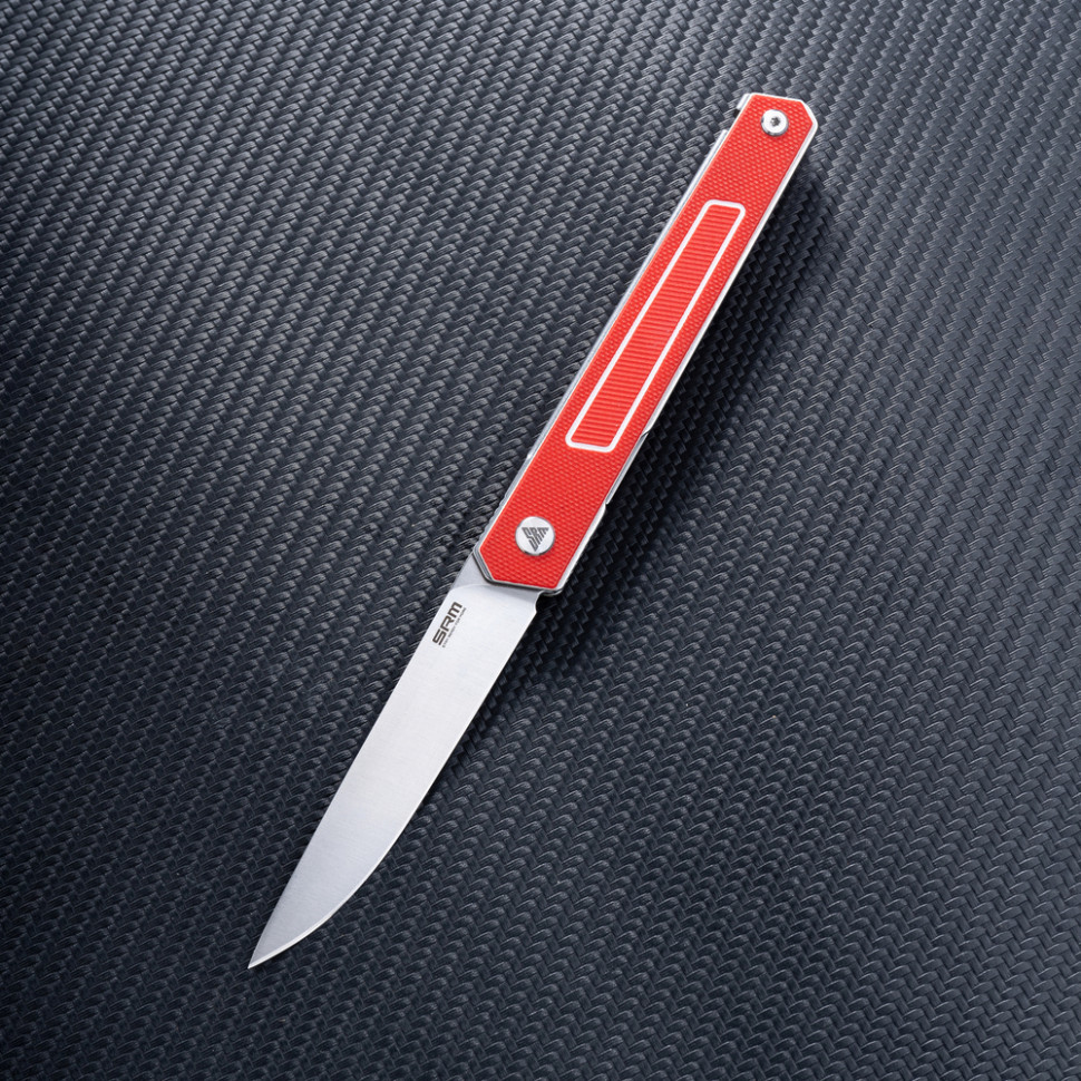 Ніж складаний туристичний SRM Swift 125L-GR (8 см) 12C27 / G10 червоний Київ - фото 7