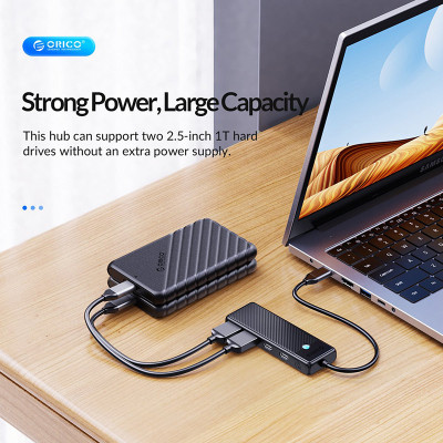 Концентратор Orico USB-C to 2xUSB-C + 2xUSB3.0 (CA914210) Винница - изображение 5