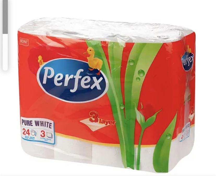 Трехслойная туалетная бумага Perfex Hotel, белый, 24 рулона Виноградов - изображение 1