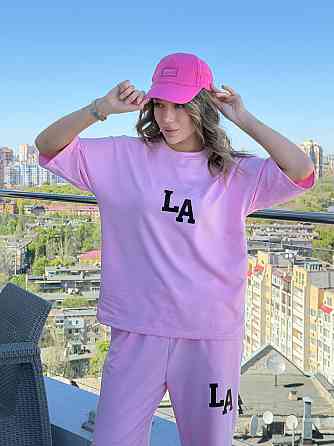 Жіночий легкий спортивний костюм із футболкою "Amante" |  Норма та батал Рожевий, 50-52 Київ