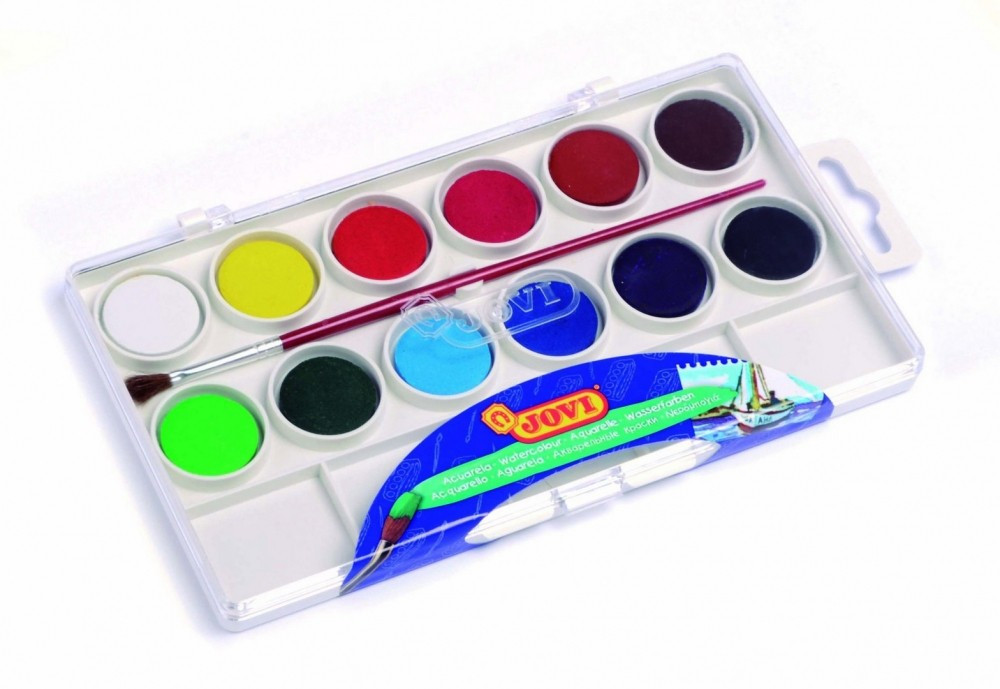 Фарби акварельні Jovi, 12 кольорів в комплекті з пензликом (800/12) Киев - изображение 1