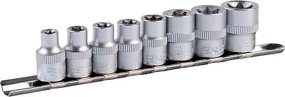 Набір насадок торцевих MASTERTOOL CRV E-TORX 3/8" E8-E20 8 шт 78-3808 Рівне