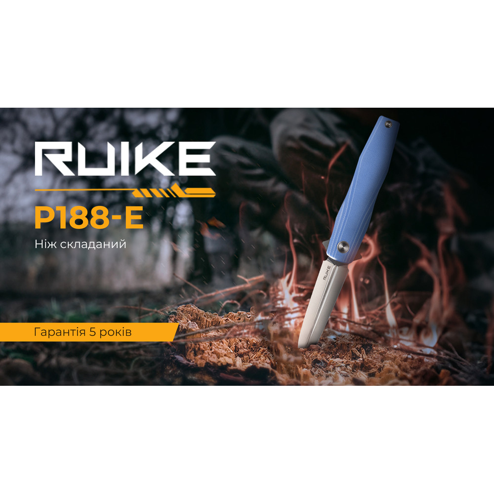 Ніж складаний туристичний Ruike P188-E, (9.1 см) D2 / G10 синій Киев - изображение 20